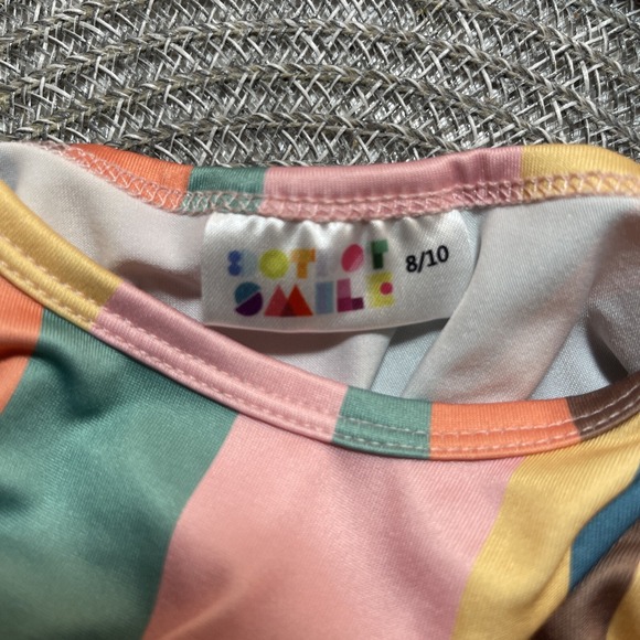 Dot Dot Smile Girls 8-10‎ Pink Vertical Stripe Empire Twirl Dress NWOT - Picture 4 of 6